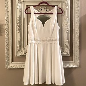 JRS B DARLING WHITE SHATER DRESS